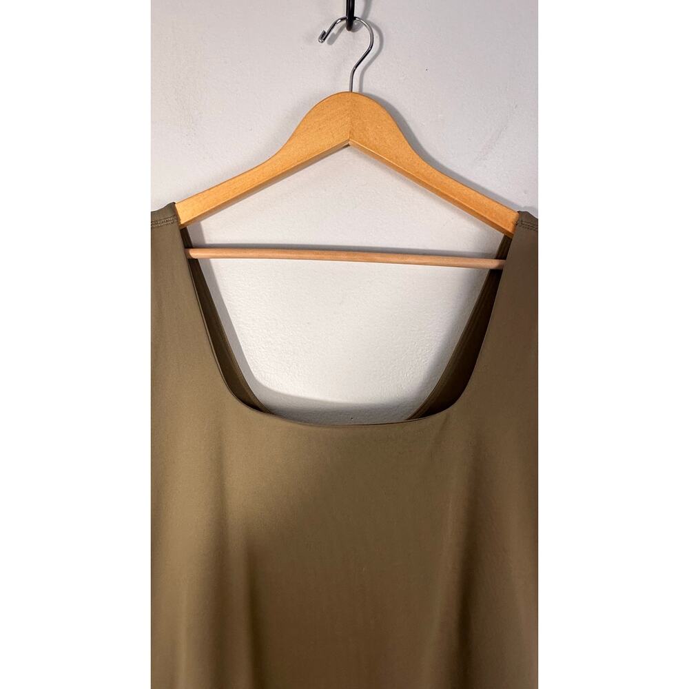 PowerSoft Square Neck Athletic Skort Dress OliveGreen XXLT AthleisureSporty Chic - Picture 5 of 10